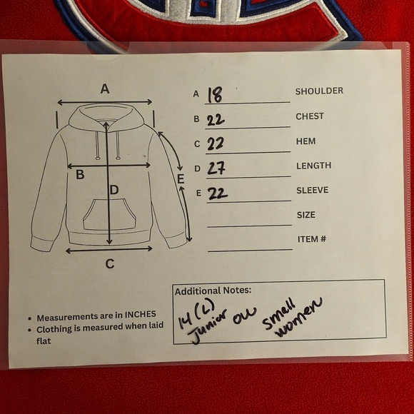 NHL Montreal Canadiens Red & Blue Fleece Hoodie – Official Licensed Team Apparel - Picture 8 of 8
